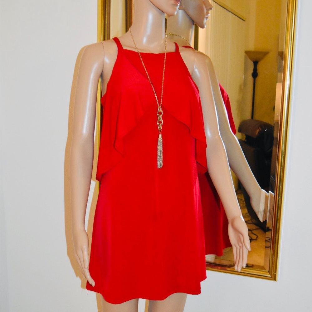 Red Strapless Dress